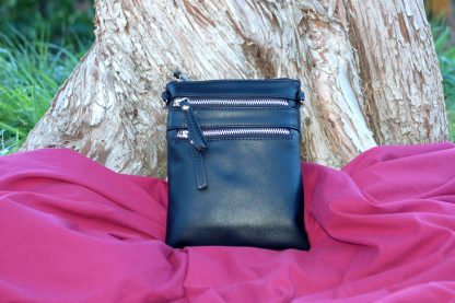 Cross-body black purse