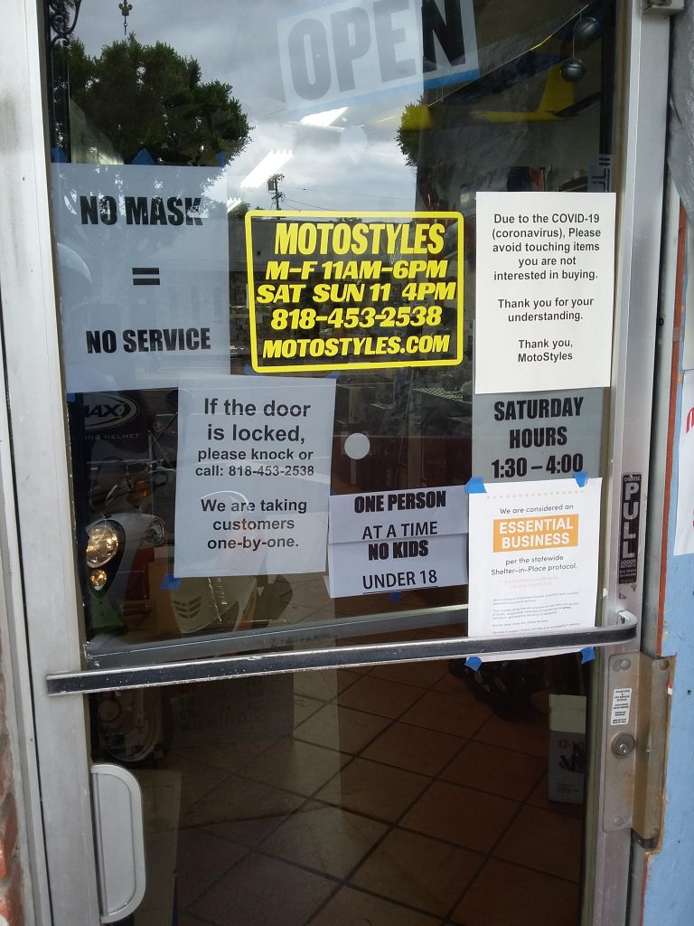 MotoStyles Shop Door